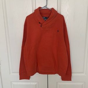 Polo Mens Sweater- XXL- Orange w/ Blue Pony- EXCELLENT Condition!!